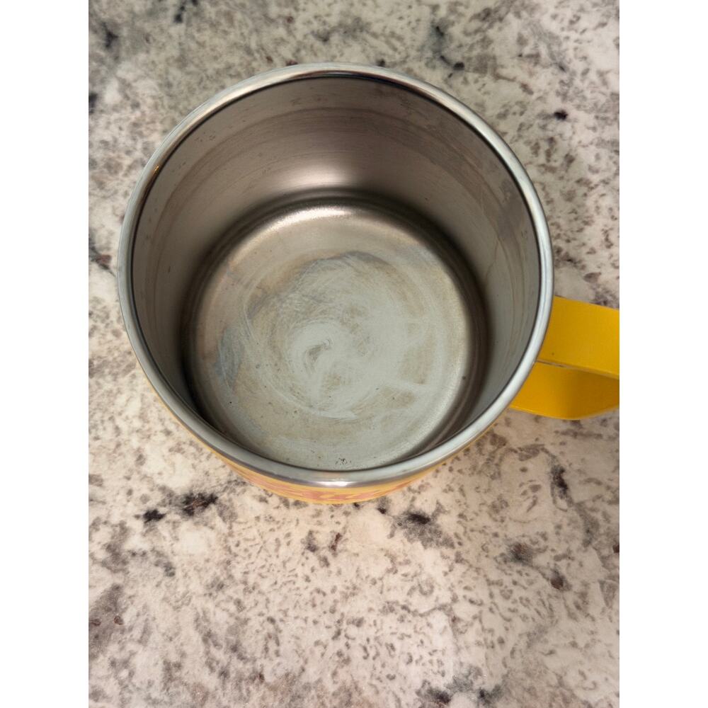 Dutch Bros Coffee “It’s All Good” Yellow Stainless Steel Camp Mug Coffee Cup - Picture 3 of 4